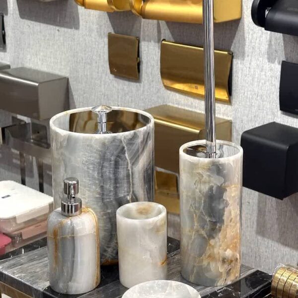 ست سرویس بهداشتی سنگ طبیعی مدل برگاموت - آذین ست