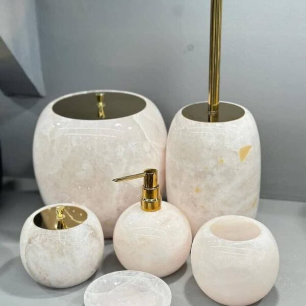 ست سرویس بهداشتی سنگ طبیعی مرمر مدل لایوت - آذین ست